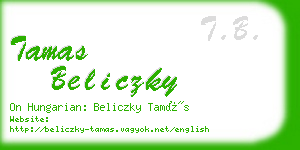 tamas beliczky business card